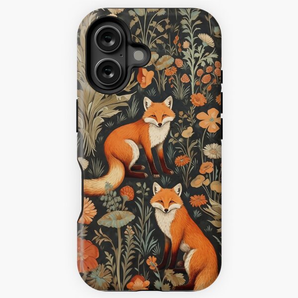 Item preview, Vintage Fox and Flowers Pattern designed and sold by TPhanDesign.