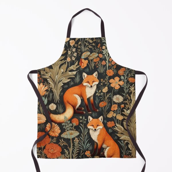 Item preview, Vintage Fox and Flowers Pattern designed and sold by TPhanDesign.