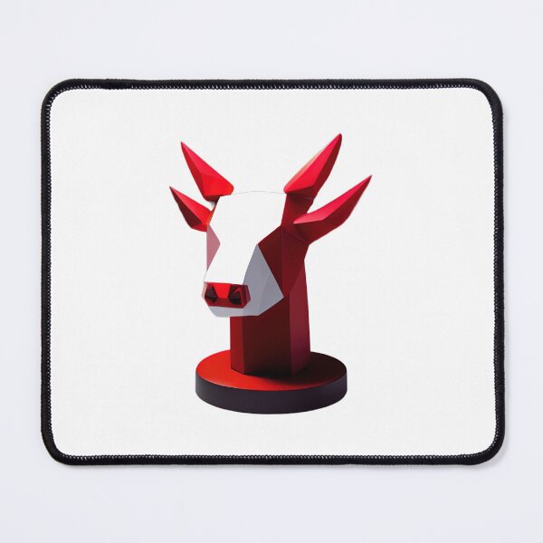Item preview, Red and White Bull Head designed and sold by PolygonXYZ.