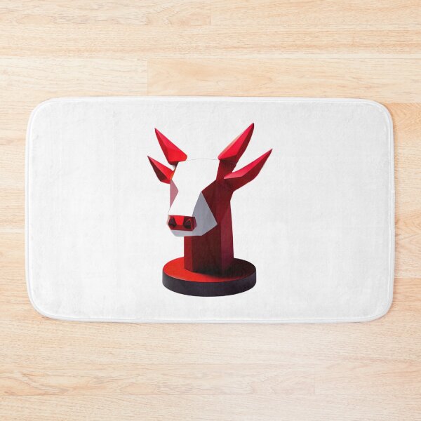 Item preview, Red and White Bull Head designed and sold by PolygonXYZ.