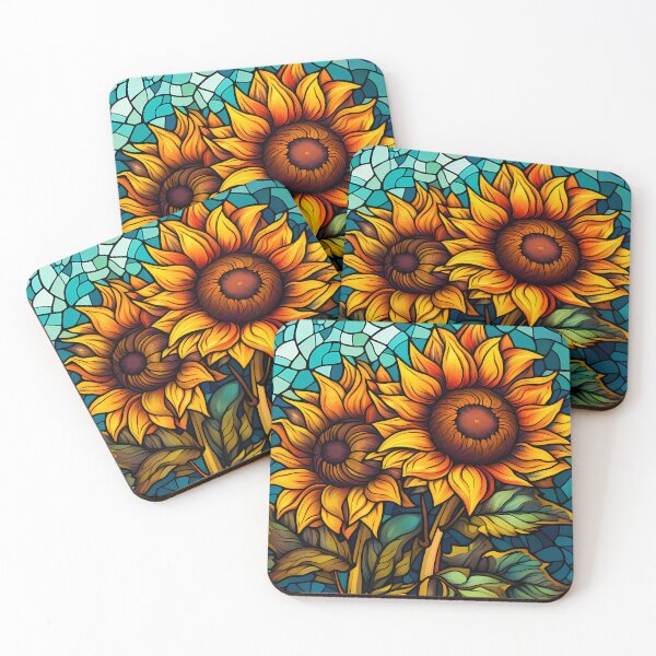 Item preview, Sunflowers : Stained Glass Style designed and sold by MTJ-Mushrooms.