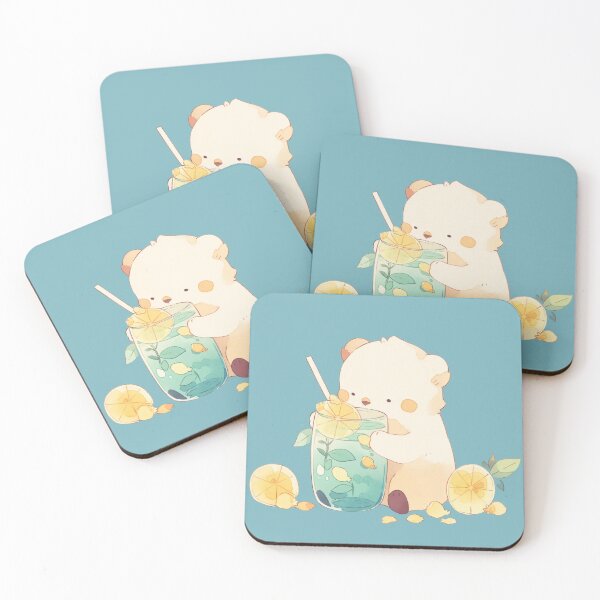 Item preview, The cute bear who wants to drink juice designed and sold by Cahlie Li.