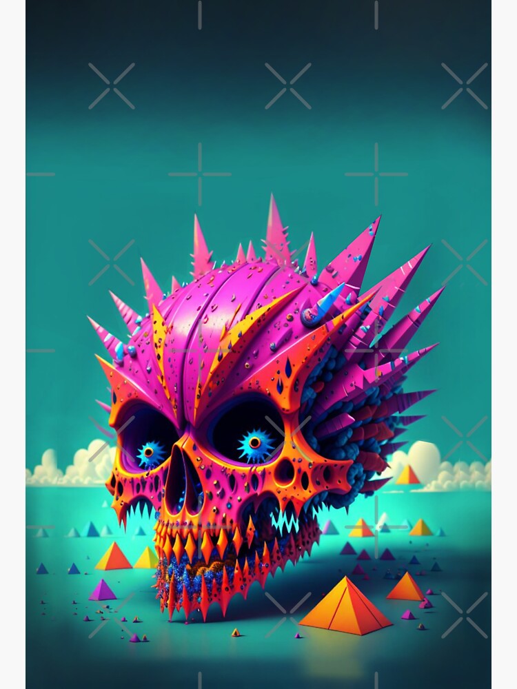 Grunge 3D Skull  Sticker for Sale by vellikhor