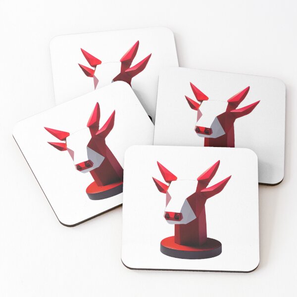 Item preview, Red and White Bull Head designed and sold by PolygonXYZ.