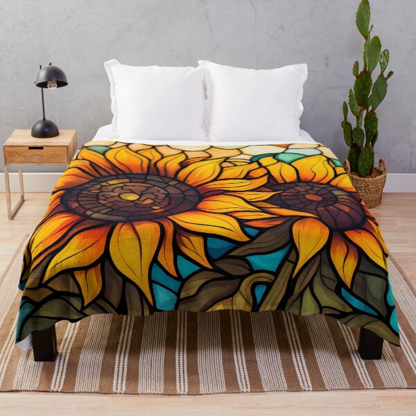 Item preview, Sunflowers : Stained Glass Style designed and sold by MTJ-Mushrooms.