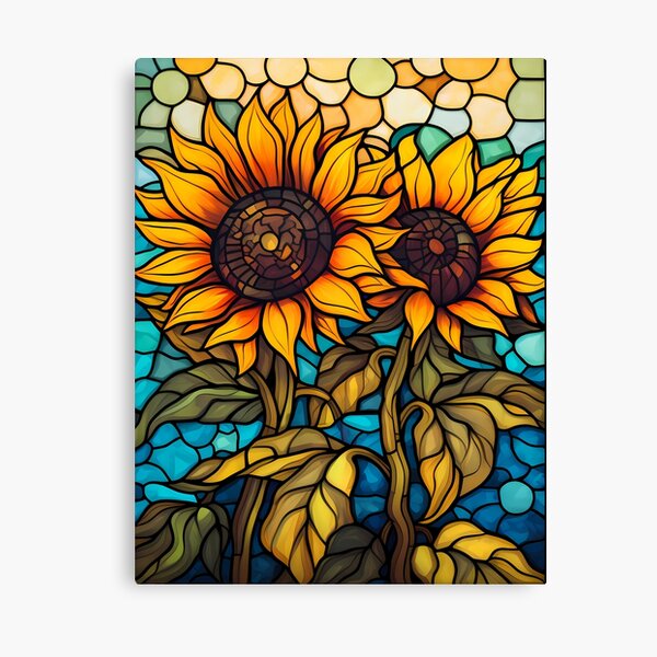 Item preview, Sunflowers : Stained Glass Style designed and sold by MTJ-Mushrooms.