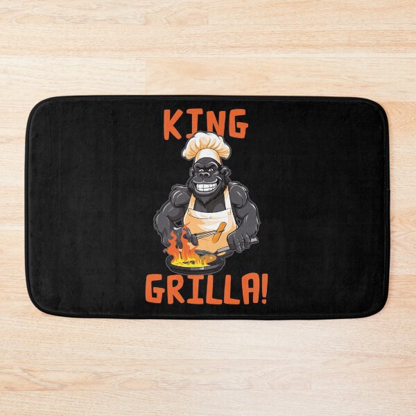 Item preview, King Grilla - Funny Gorilla BBQ design designed and sold by Gerald Waters.