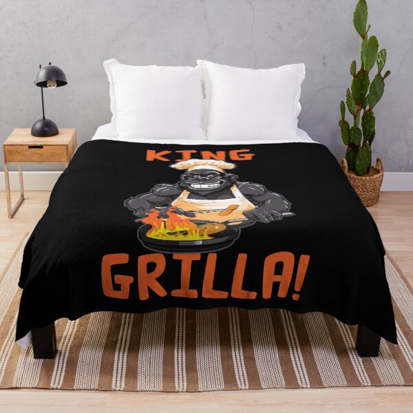 Item preview, King Grilla - Funny Gorilla BBQ design designed and sold by Gerald Waters.