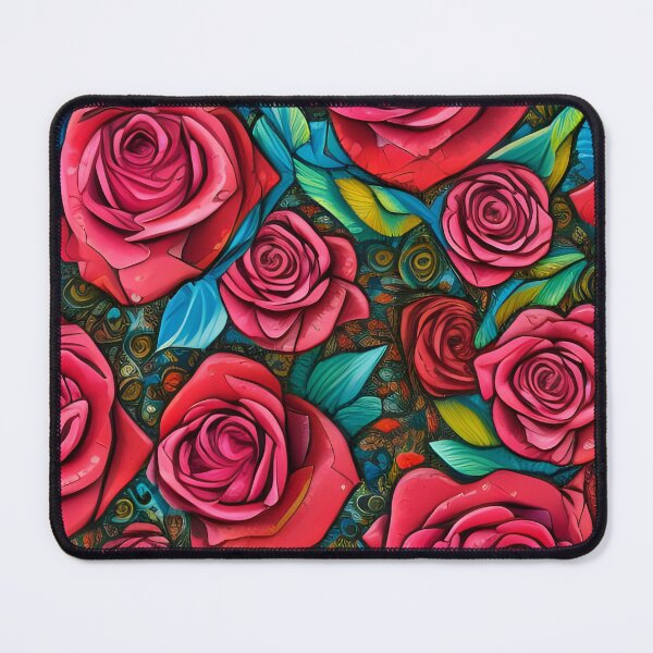 Item preview, Vintage Pop Art Pattern Roses Flowers Art Design designed and sold by PC-artist.