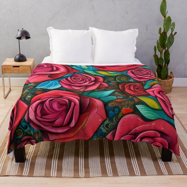 Item preview, Vintage Pop Art Pattern Roses Flowers  Art Design designed and sold by PC-artist.