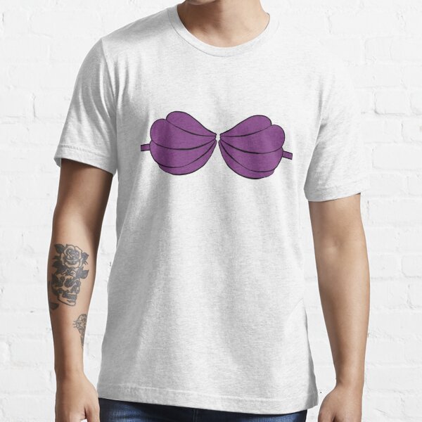  Mermaid Seashell Bra Shirt:White T-Shirt With Purple Shells :  Clothing, Shoes & Jewelry