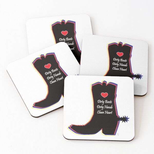 Item preview, Dirty Boots, Dirty Hands, Clean Heart (blk boot) designed and sold by ArtDoor54.