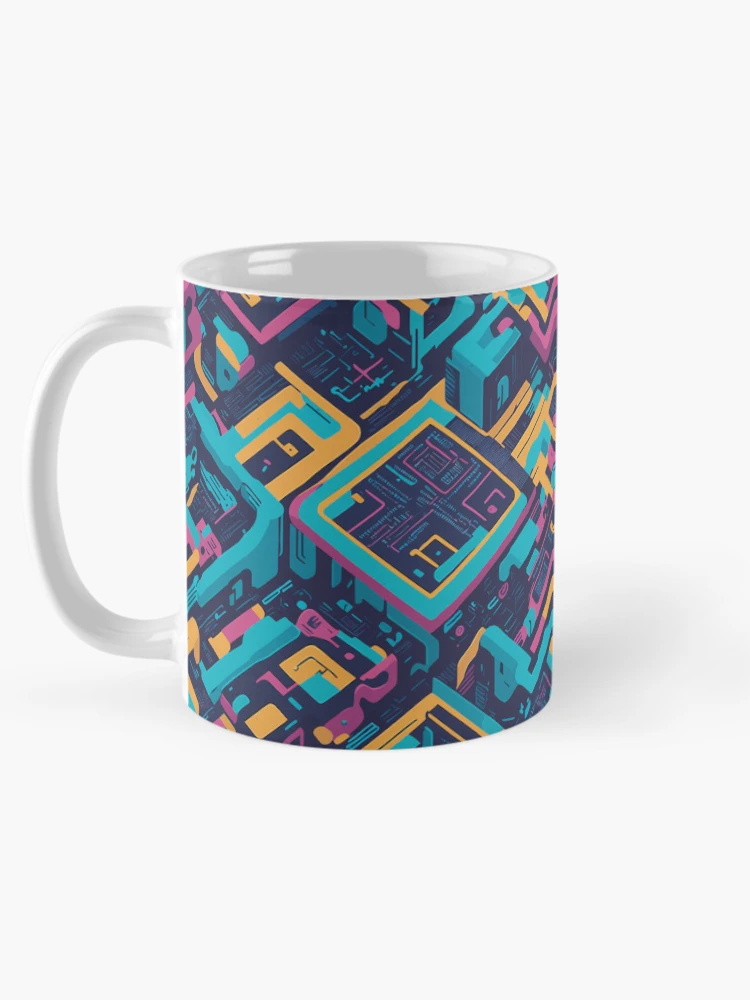 Thumbnail 5 of 6, Coffee Mug, Computer Pattern designed and sold by RockBeeDesigns.