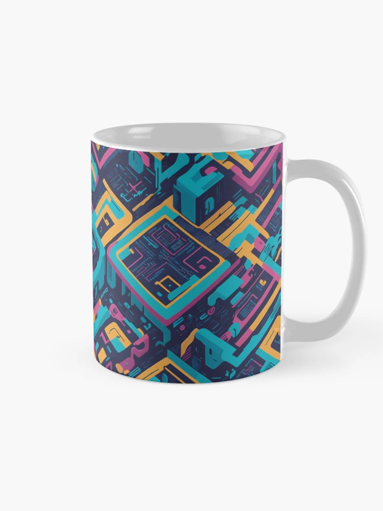 Thumbnail 3 of 6, Coffee Mug, Computer Pattern designed and sold by RockBeeDesigns.