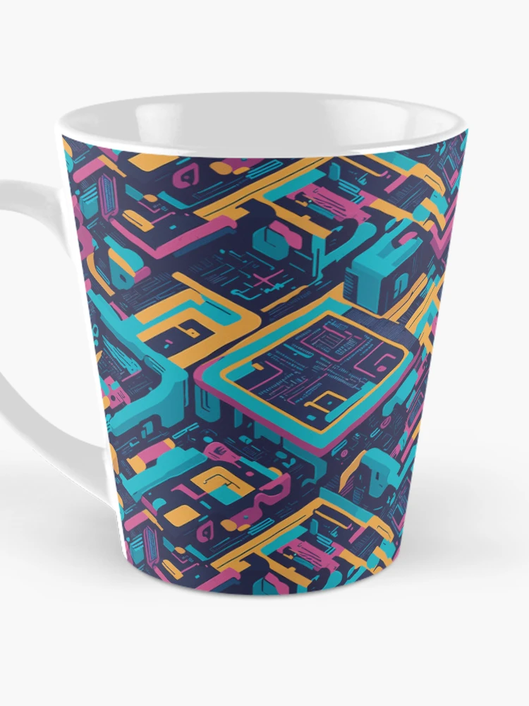 Thumbnail 3 of 4, Coffee Mug, Computer Pattern designed and sold by RockBeeDesigns.