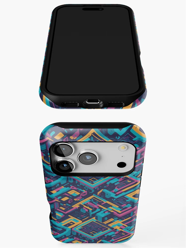 Thumbnail 3 of 4, iPhone Case, Computer Pattern designed and sold by RockBeeDesigns.