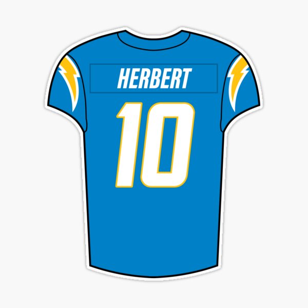 Justin Herbert Away Jersey Sticker for Sale by designsheaven