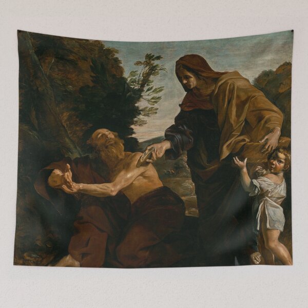 Item preview, Elijah Receiving Bread from the Widow of Zarephath | Giovanni Landranco | 1624 Biblical Art designed and sold by CJET.