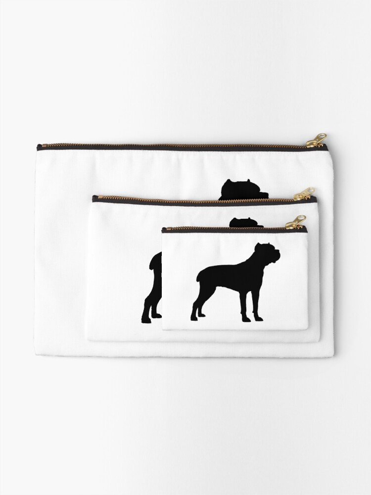 Cane Corso Silhouette Zipper Pouch