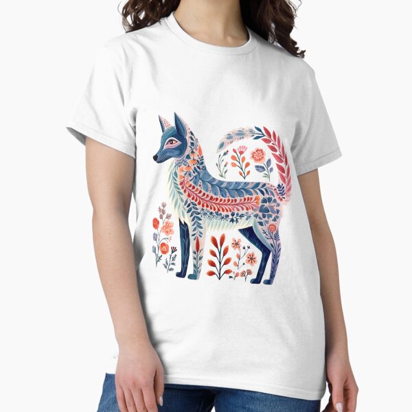 Item preview, Wolf - Scandinavian Folk Art Style designed and sold by StudioRedKoala.
