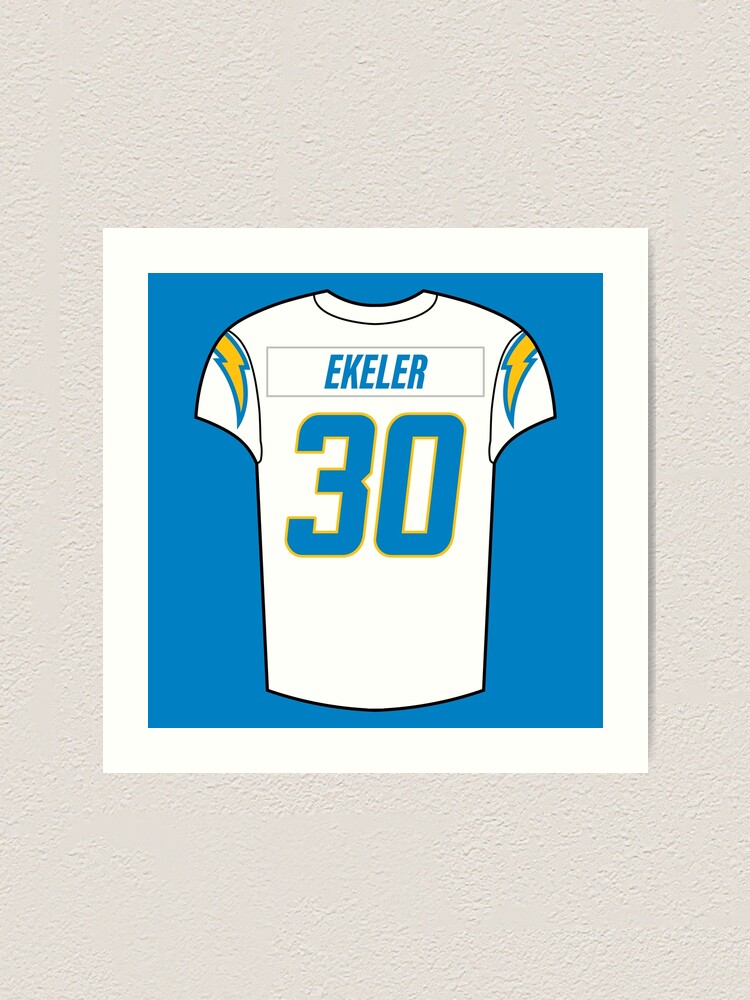 Austin Ekeler Away Jersey Art Print for Sale by designsheaven