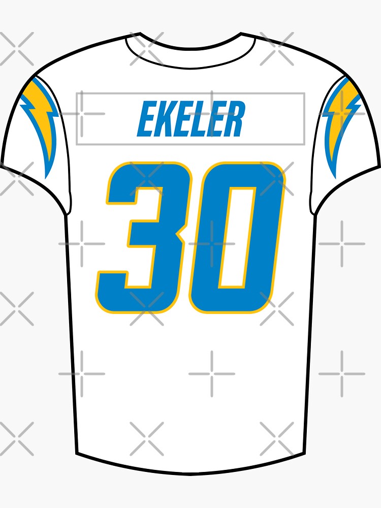 Austin Ekeler Away Jersey' Sticker for Sale by designsheaven