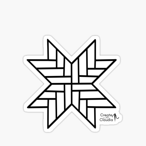 Diagonal Braids Quilt Block Sticker