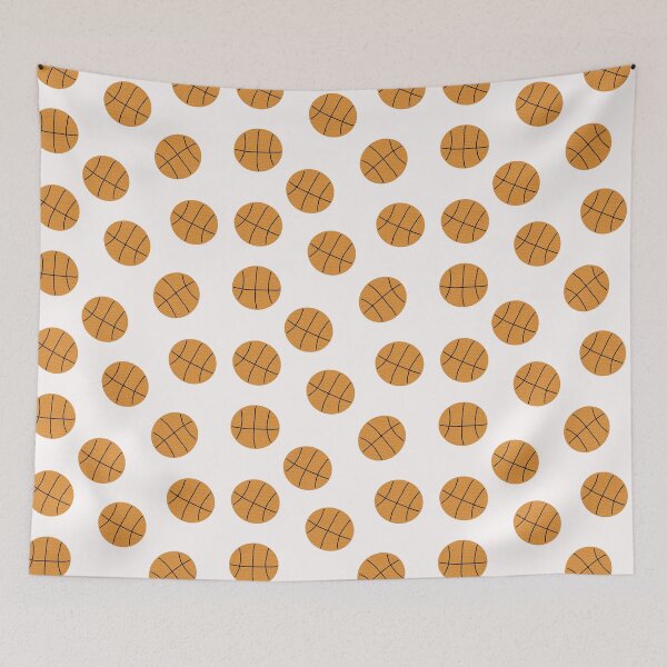 Item preview, Basketball on White designed and sold by RepeatCandy.