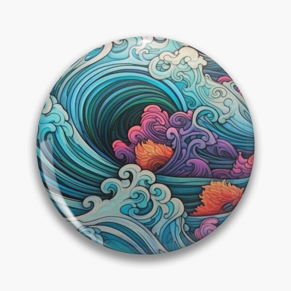 Item preview, Abstract Ocean Waves Pattern designed and sold by Desfix.