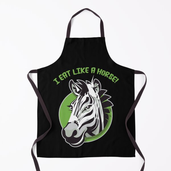 Item preview, I eat like a horse - funny cute zebra design designed and sold by Gerald Waters.