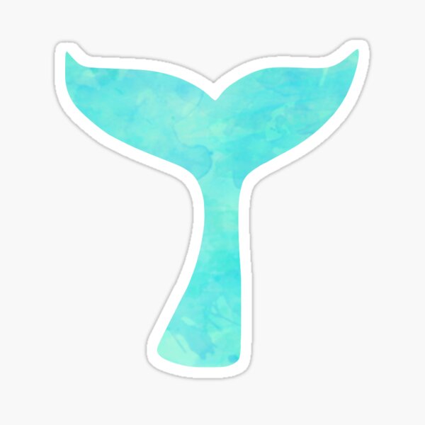 Item preview, Green and Blue Watercolor Whale Tail designed and sold by cea010.