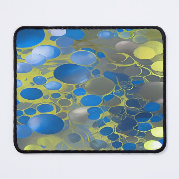 Item preview, Blue and Yellow Circular Bubbles Floating designed and sold by deniselynnimage.