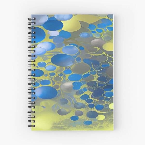 Item preview, Blue and Yellow Circular Bubbles Floating designed and sold by deniselynnimage.