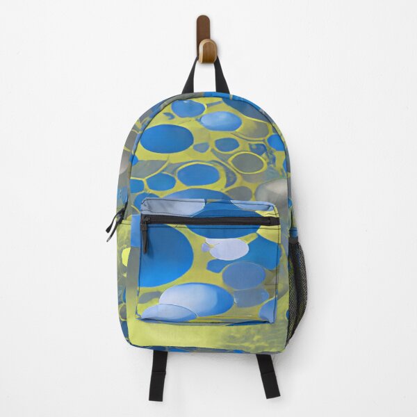 Item preview, Blue and Yellow Circular Bubbles Floating designed and sold by deniselynnimage.
