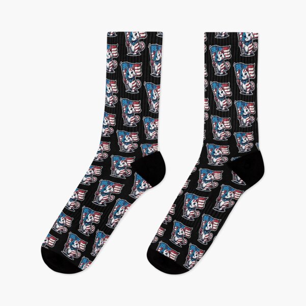 Item preview, Cute cat  with a US flag for 4th of July designed and sold by Gerald Waters.