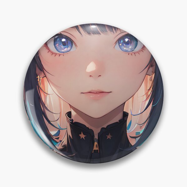 Item preview, Vibrant-haired anime girl in a futuristic cyber bodysuit designed and sold by Comethri.