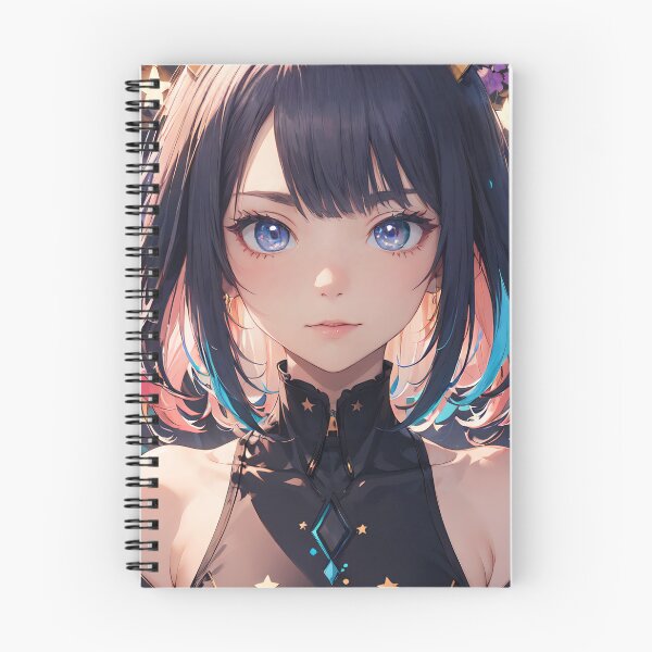 Item preview, Vibrant-haired anime girl in a futuristic cyber bodysuit designed and sold by Comethri.