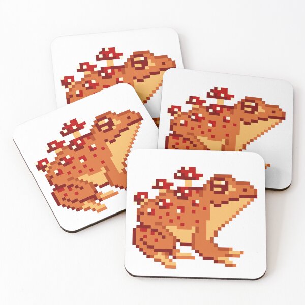 Item preview, Pixel mushroom toad designed and sold by amphibian-a-day.
