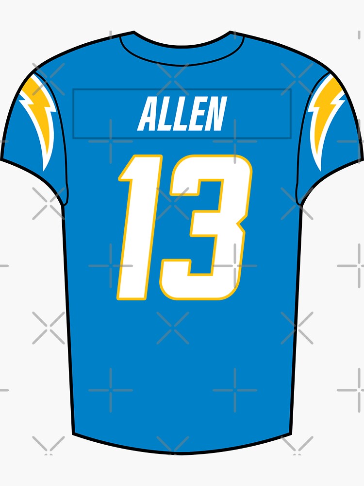 Keenan Allen Home Jersey' Sticker for Sale by designsheaven