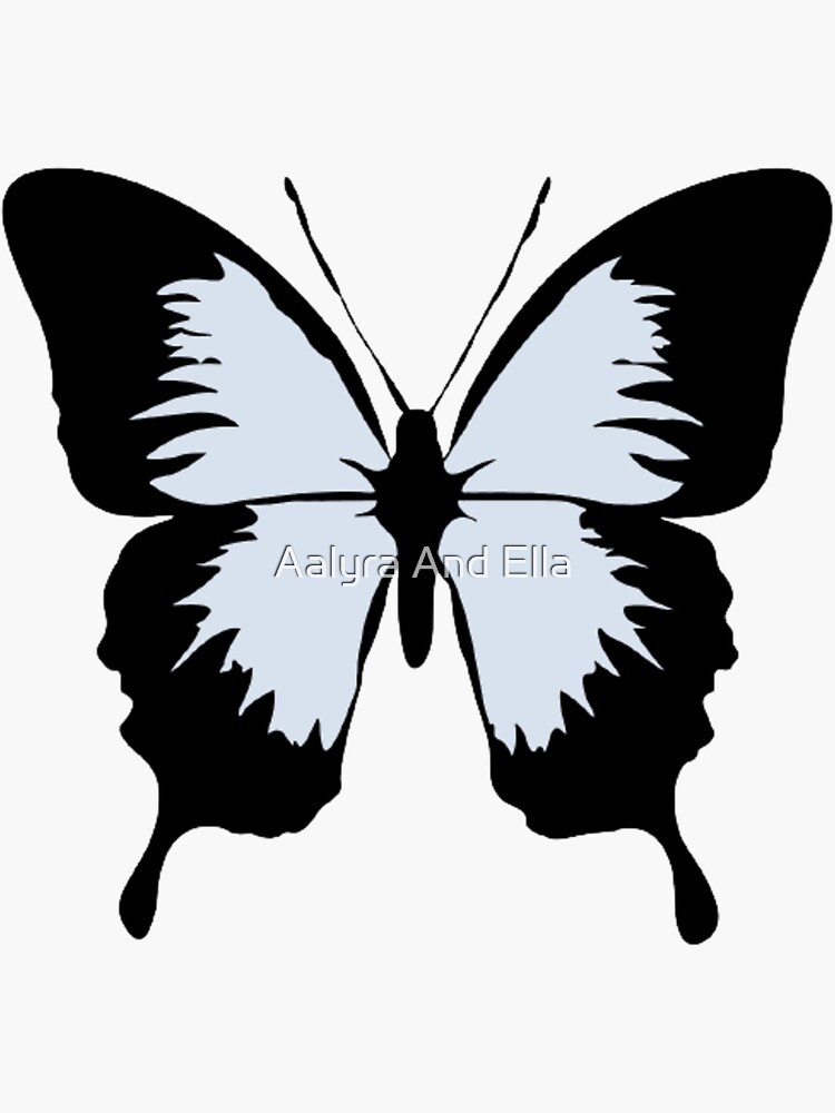 "Light Blue Butterfly " Sticker for Sale by AalyraMalyn Redbubble