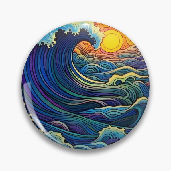 Item preview, Abstract Ocean Waves Pattern designed and sold by Desfix.