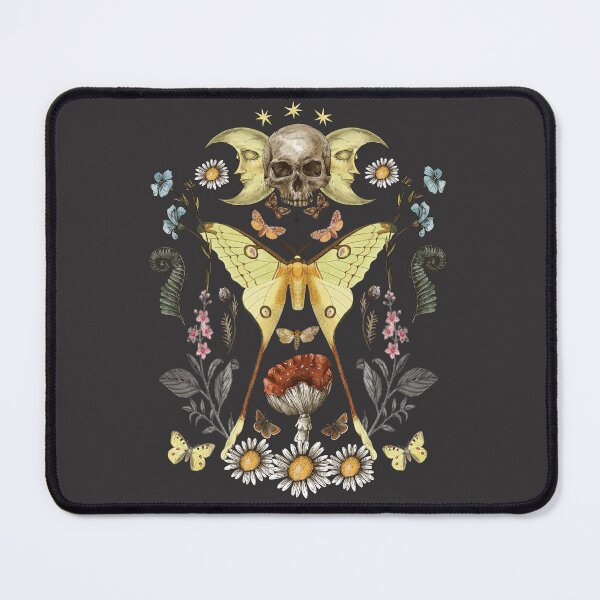 Item preview, Luna moth, celestial moth, skull and moon phase, cottagecore, gothic style designed and sold by Soul  ArtLove.