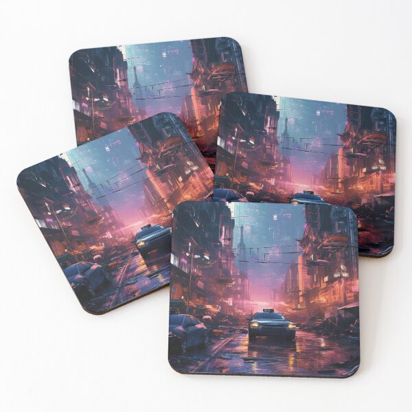 Item preview, Cyberpunk Rainy Street designed and sold by cyberartmaker.