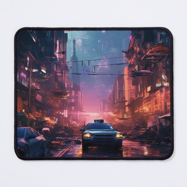 Item preview, Cyberpunk Rainy Street designed and sold by cyberartmaker.