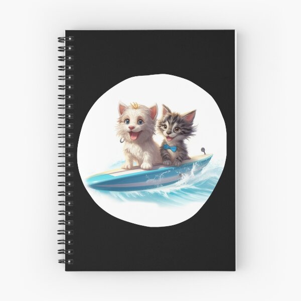 Item preview, Surfing cat and dog designed and sold by HarriPaloma.