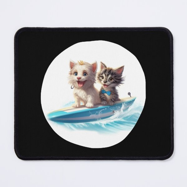 Item preview, Surfing cat and dog designed and sold by HarriPaloma.