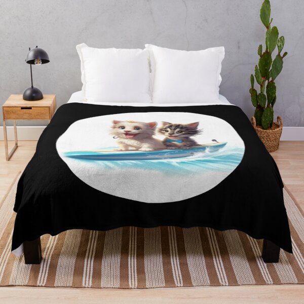 Item preview, Surfing cat and dog designed and sold by HarriPaloma.