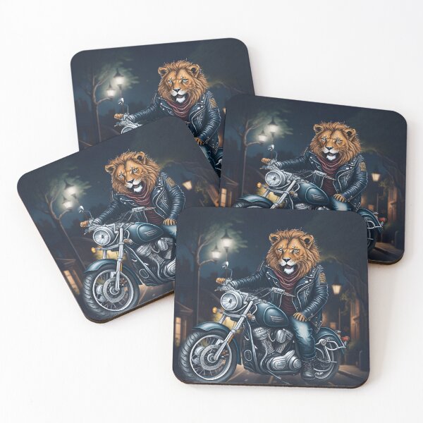 Item preview, León, the King of the road driving his motorcycle - Rock n Roll designed and sold by The Animal Stuff.