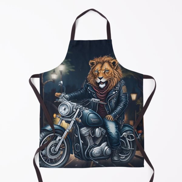 Item preview, León, the King of the road driving his motorcycle - Rock n Roll designed and sold by The Animal Stuff.