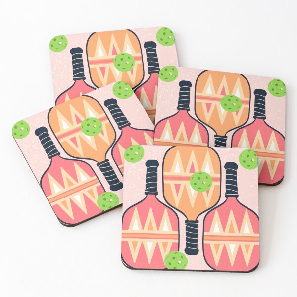 Item preview, Pickleball paddles - pink triangles designed and sold by ArtbyCouture.